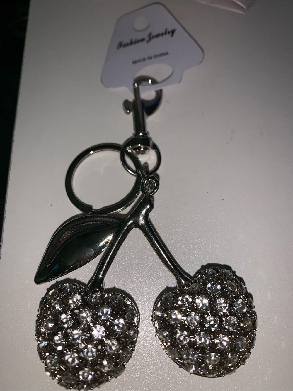 Cherry Crystal bag/purse Charm keychain - Picture 5 of 5